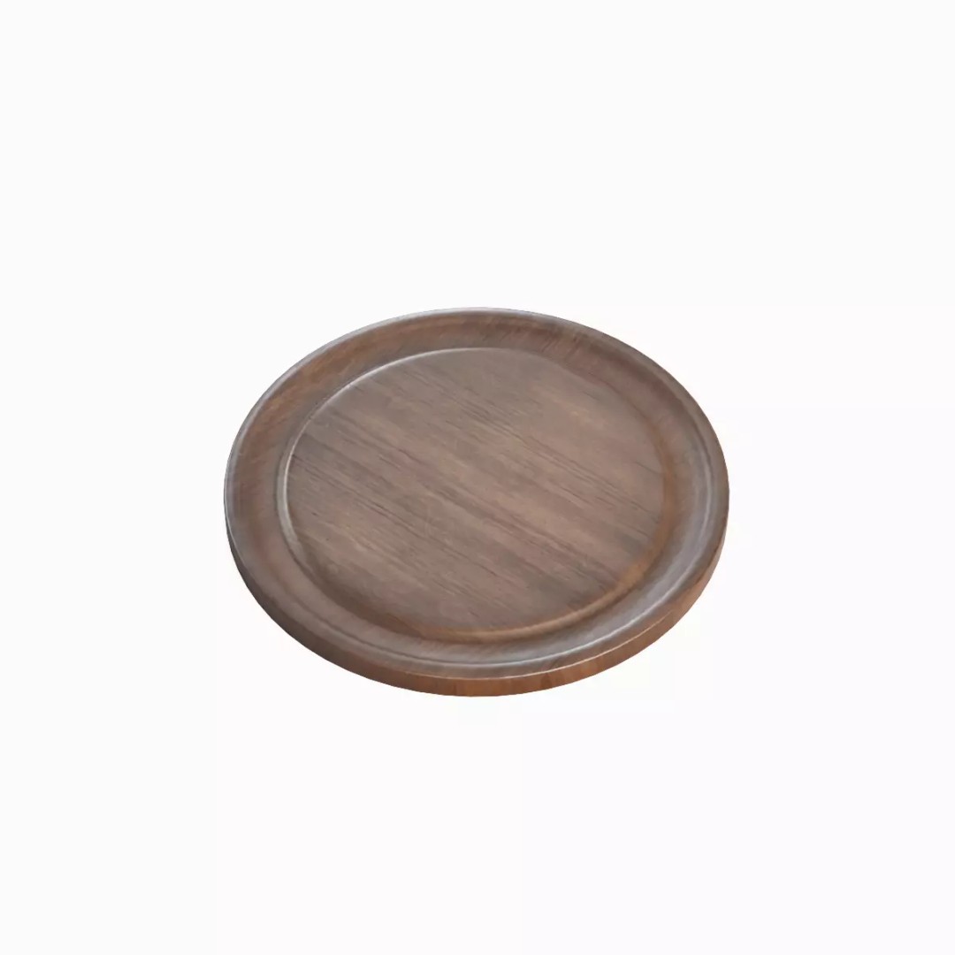Round Chopping Board Set 3D Model – Low Poly Game Asset, FBX & More - View 8