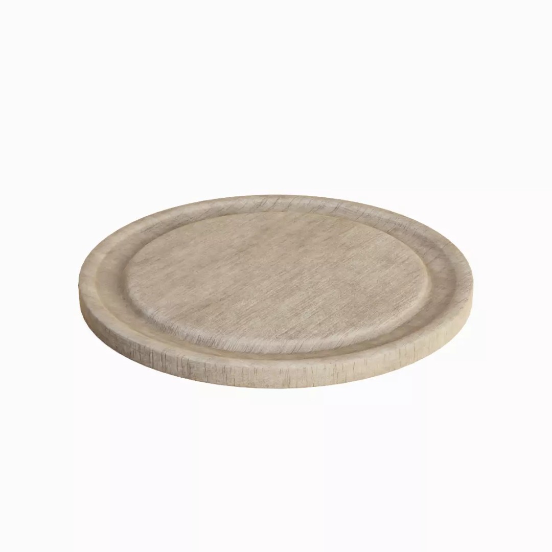 Round Chopping Board Set 3D Model – Low Poly Game Asset, FBX & More - View 9