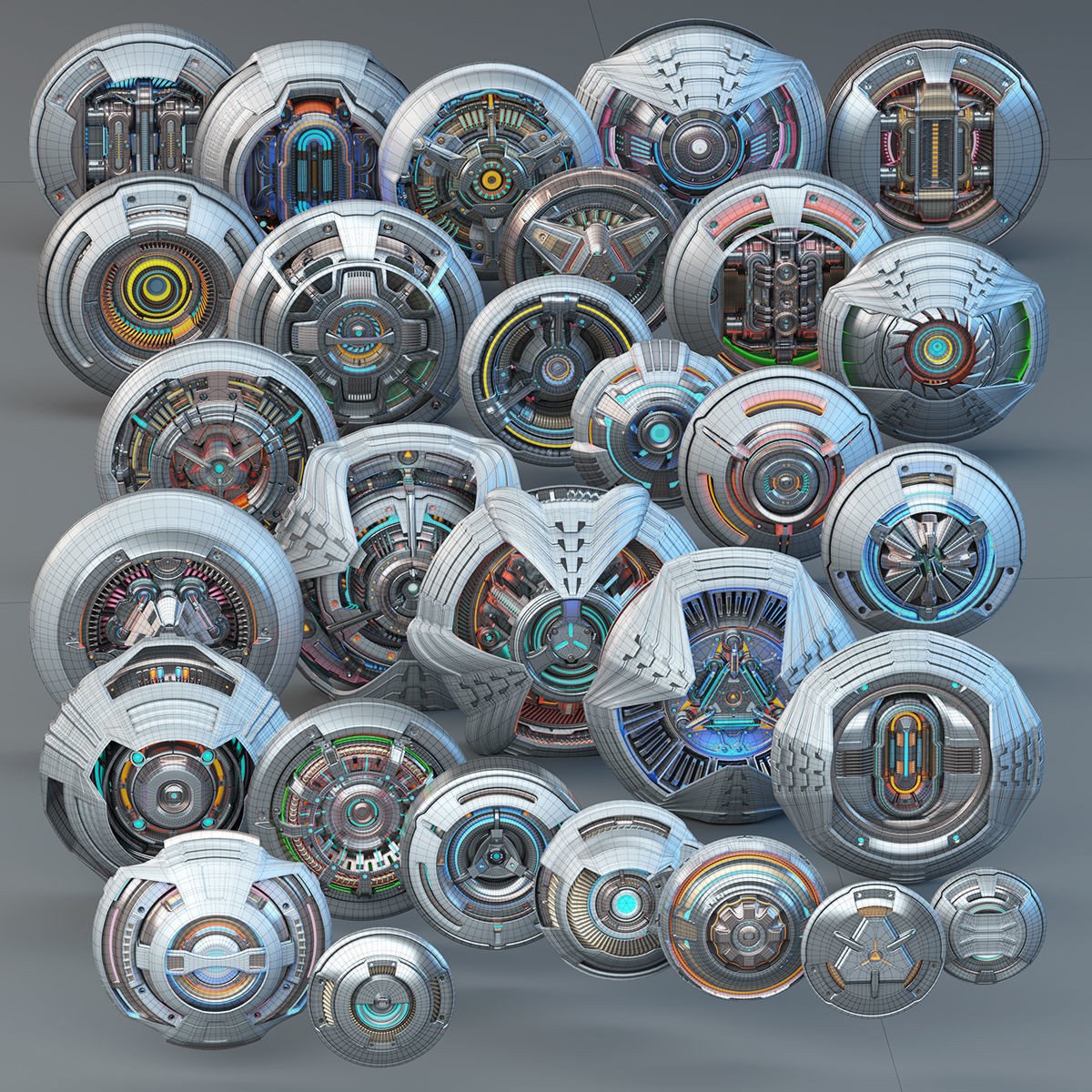 Sci-Fi Kitbash - Subdivision Ready 3D Model - View 12