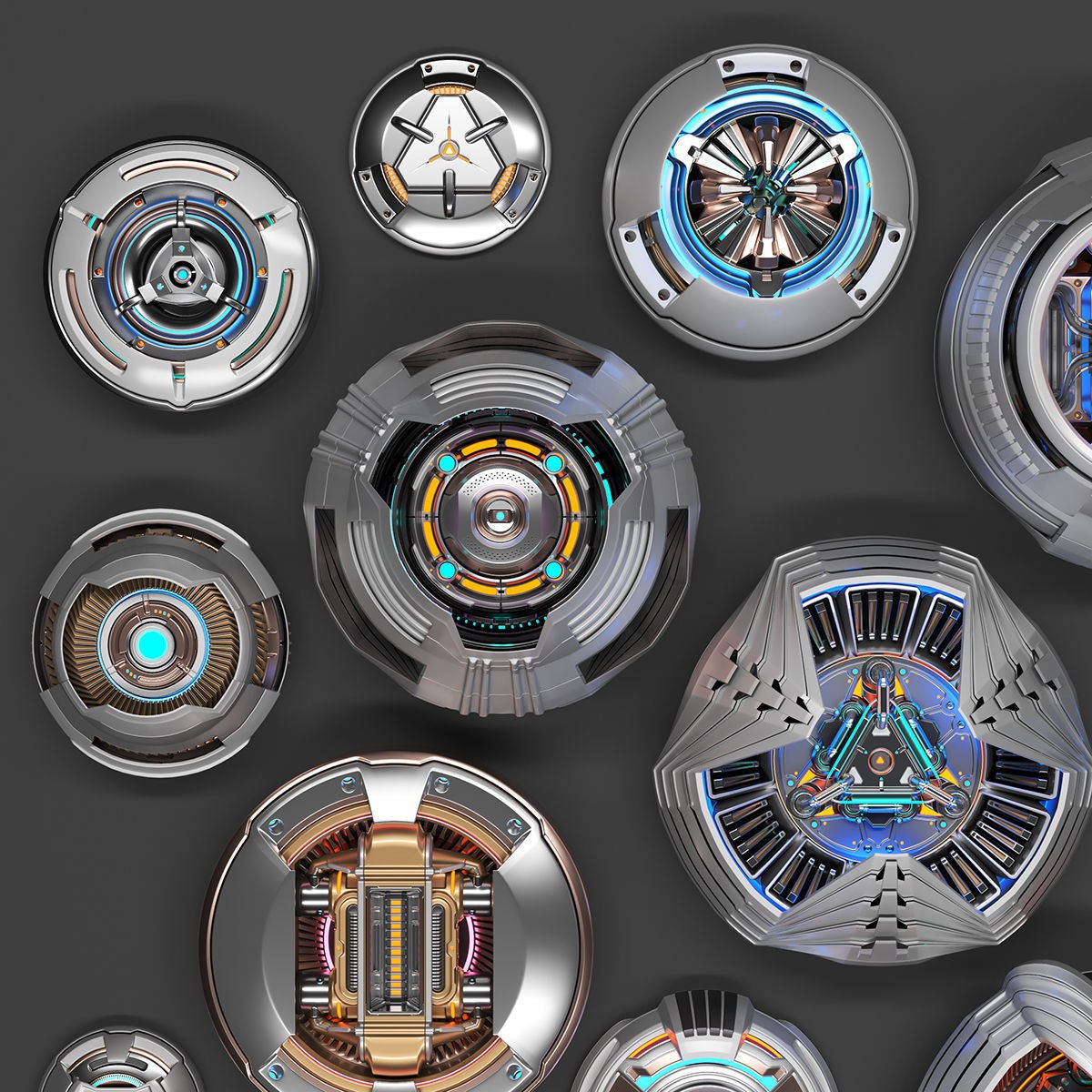Sci-Fi Kitbash - Subdivision Ready 3D Model - View 20