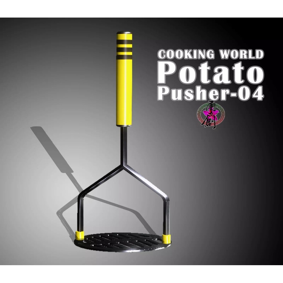 Potato Pusher-04 3D Model – Low Poly Kitchen Utensil, PBR Textures - View 2