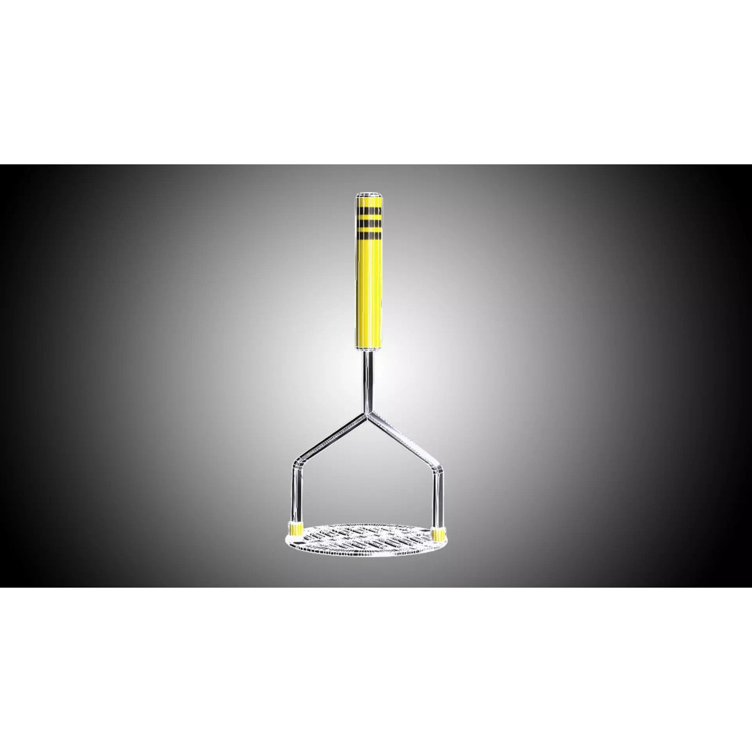 Potato Pusher-04 3D Model – Low Poly Kitchen Utensil, PBR Textures - View 4