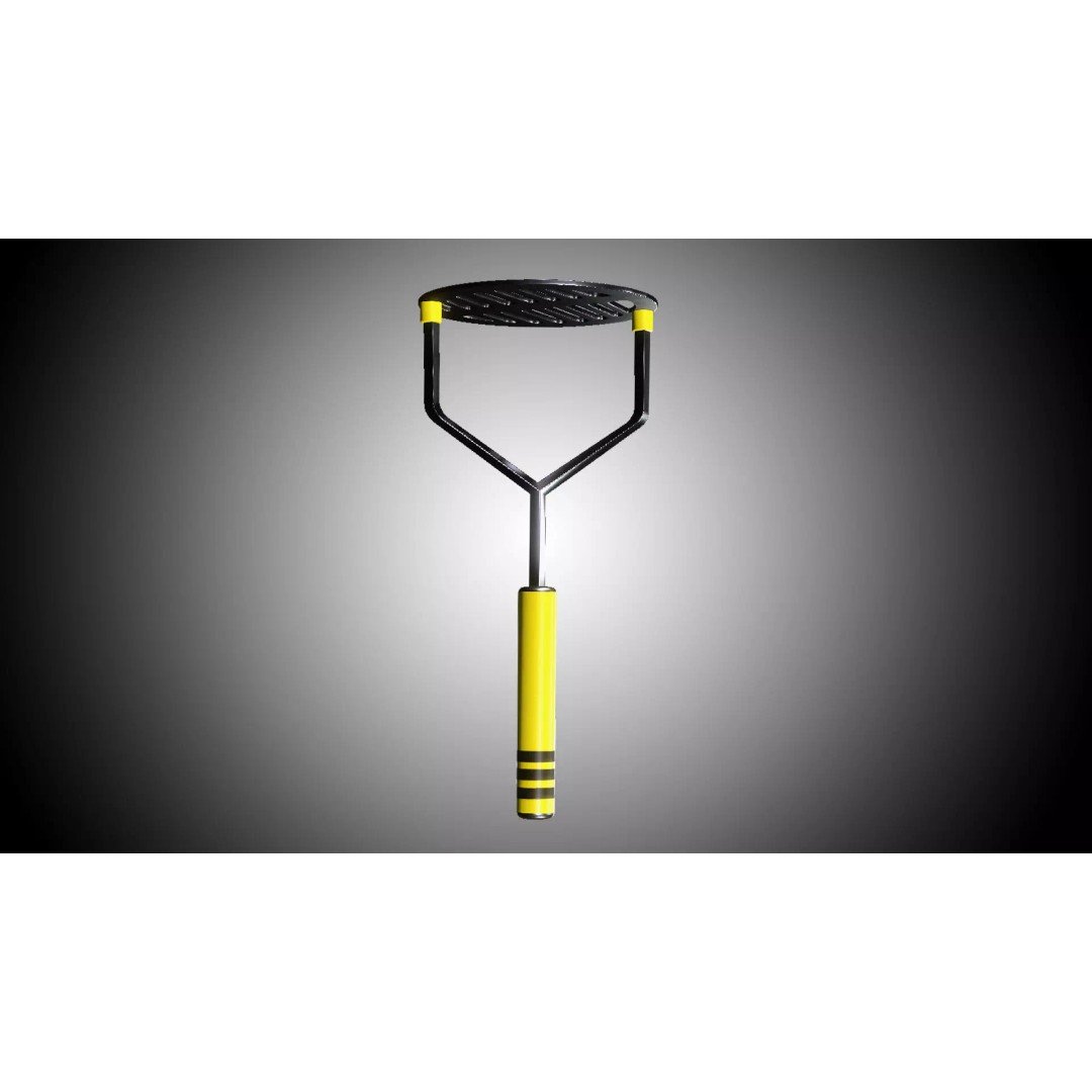 Potato Pusher-04 3D Model – Low Poly Kitchen Utensil, PBR Textures - View 7