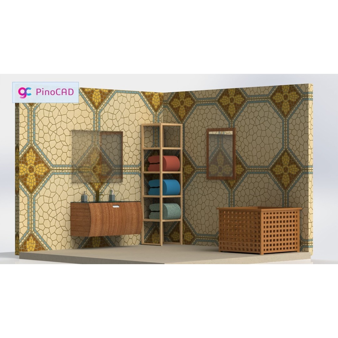 Wall-Mounted Bathroom Sink 3D Model – Classic Design, FBX, OBJ Formats - View 5