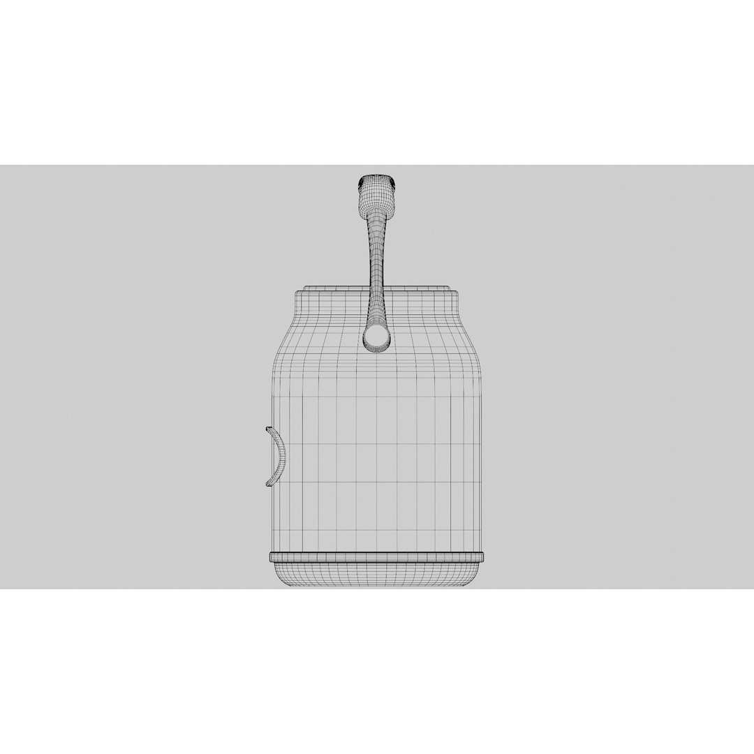 Retro Style Tea Kettle 3D Model – PBR Textured Kitchenware Asset, FBX, OBJ - View 12