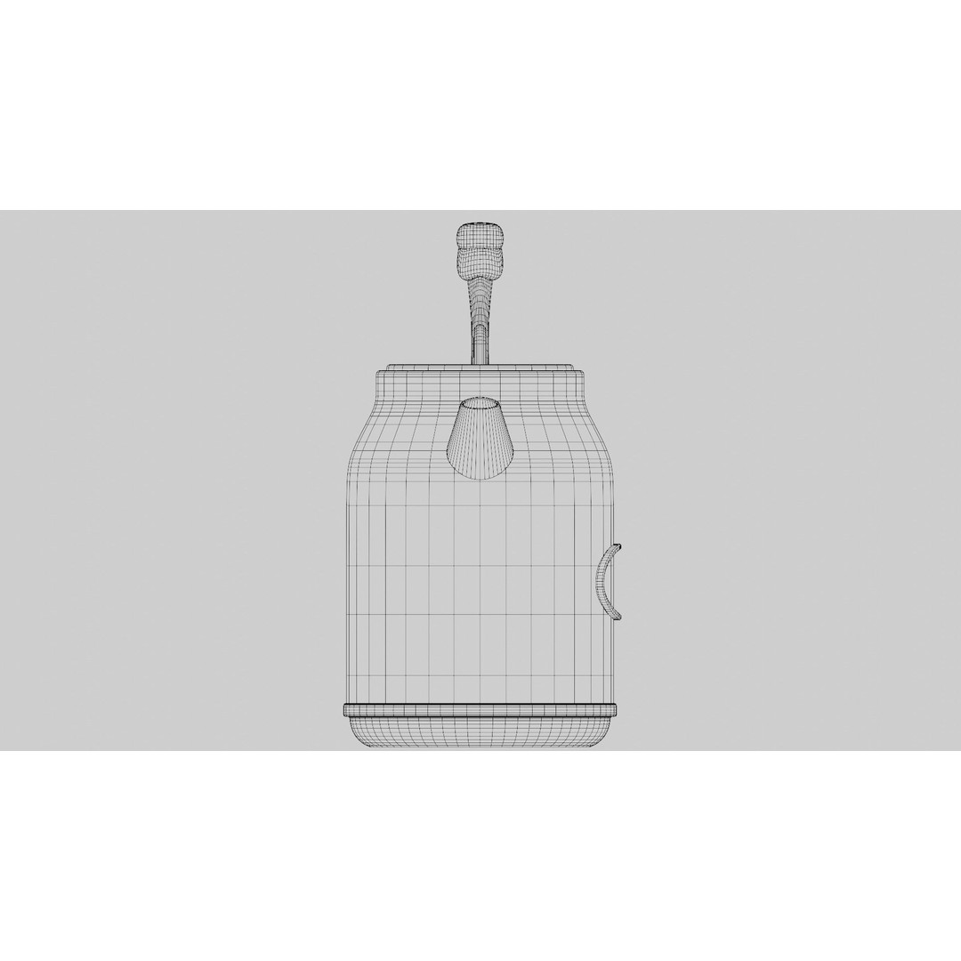 Retro Style Tea Kettle 3D Model – PBR Textured Kitchenware Asset, FBX, OBJ - View 13