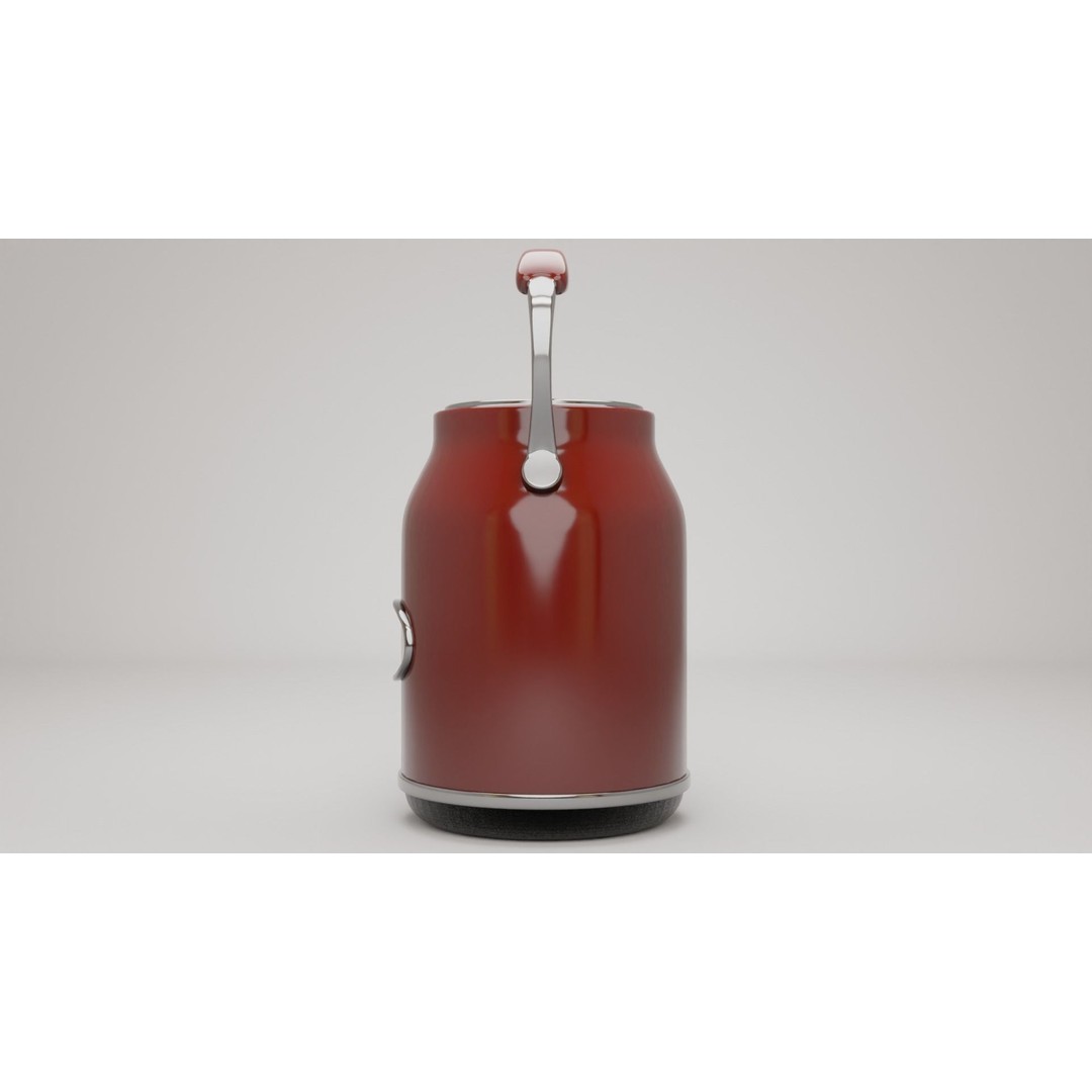 Retro Style Tea Kettle 3D Model – PBR Textured Kitchenware Asset, FBX, OBJ - View 5