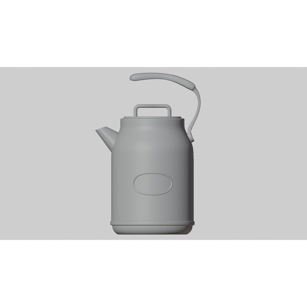 Retro Style Tea Kettle 3D Model – PBR Textured Kitchenware Asset, FBX, OBJ - View 7