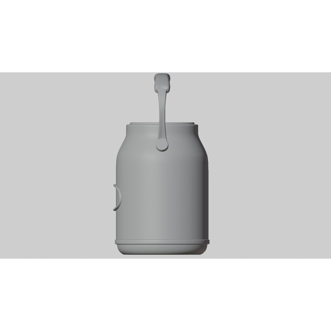 Retro Style Tea Kettle 3D Model – PBR Textured Kitchenware Asset, FBX, OBJ - View 8