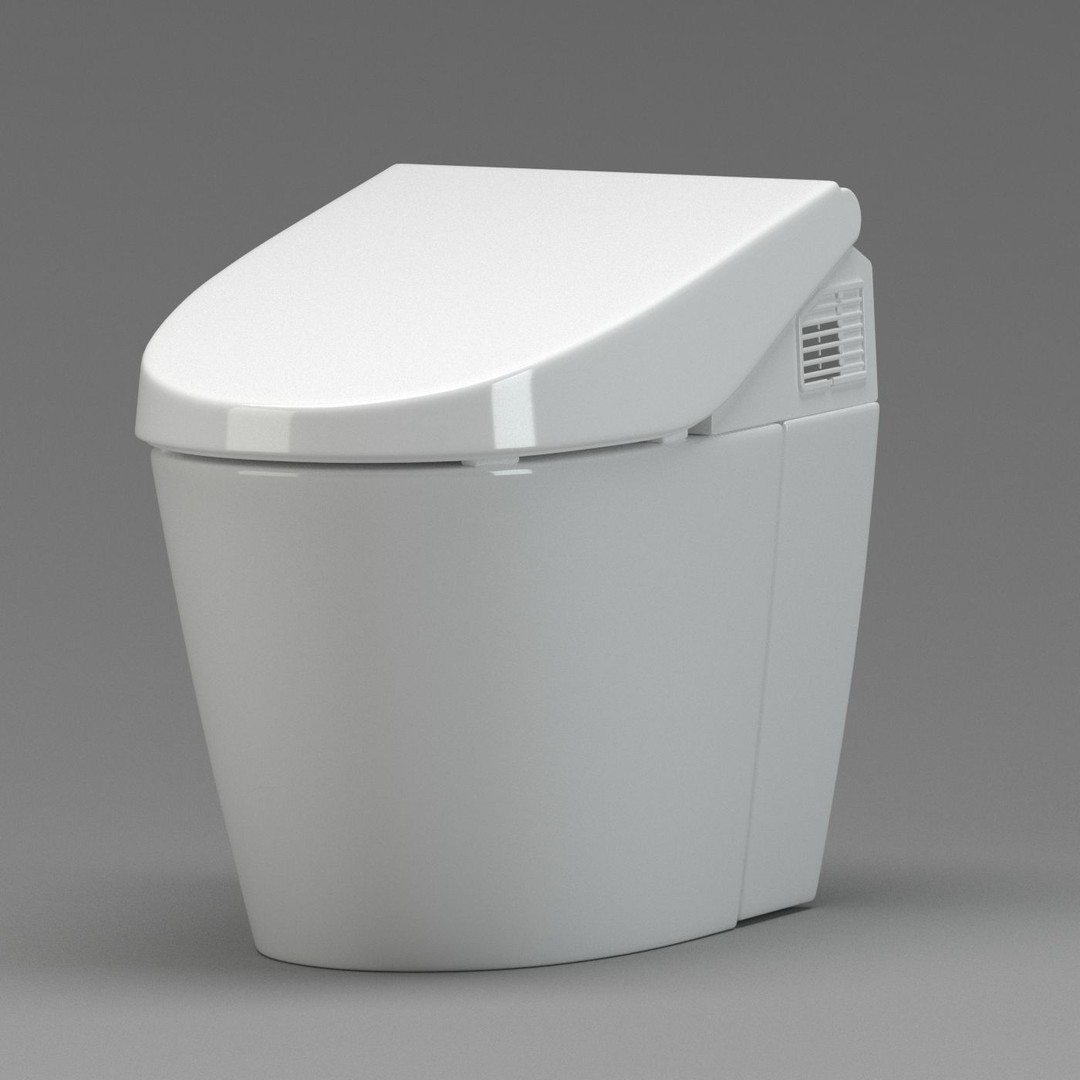 Toilet 3D Model – Realistic Bathroom Asset, FBX, PBR - View 3