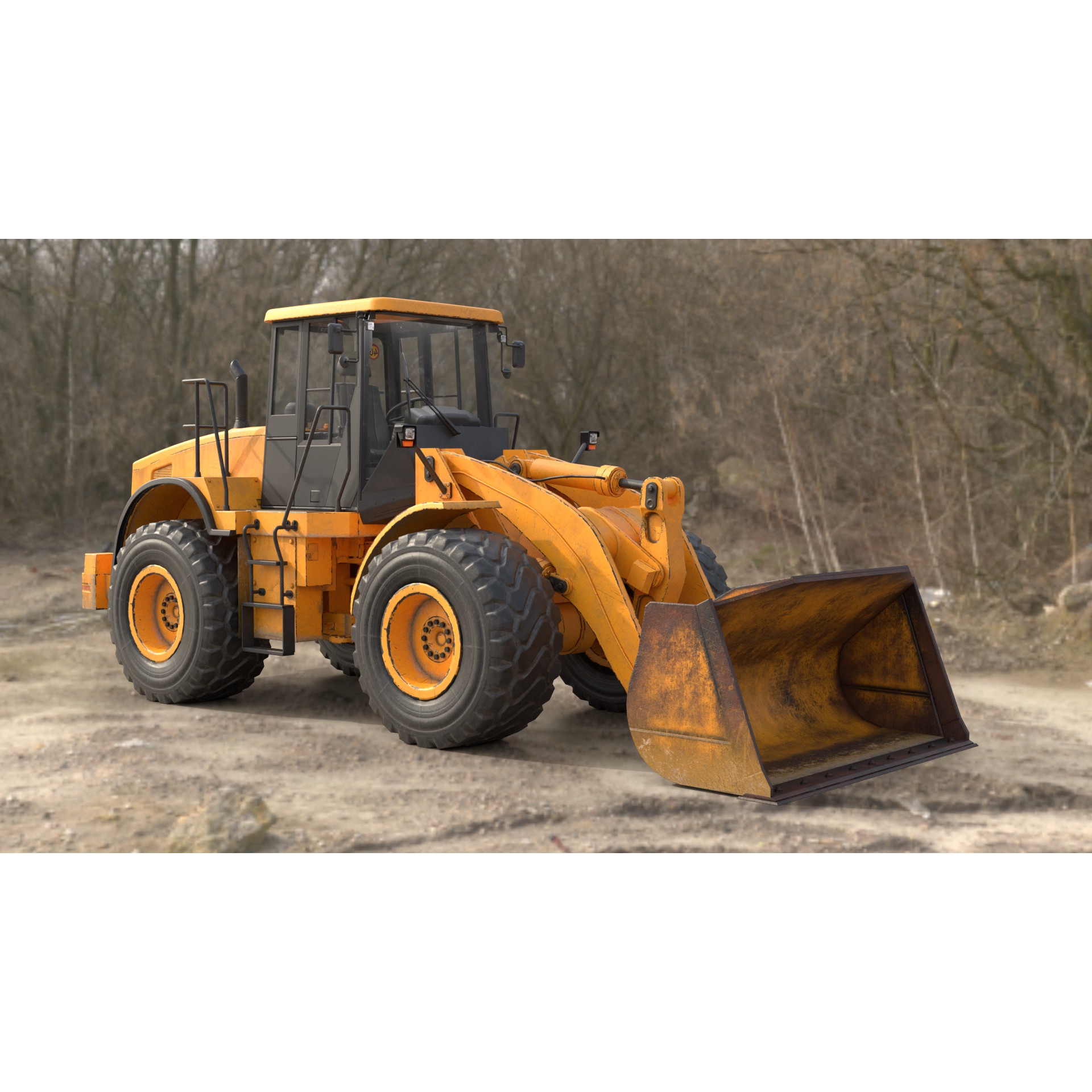 Wheel Loader - Game-Ready 3D Model - View 11