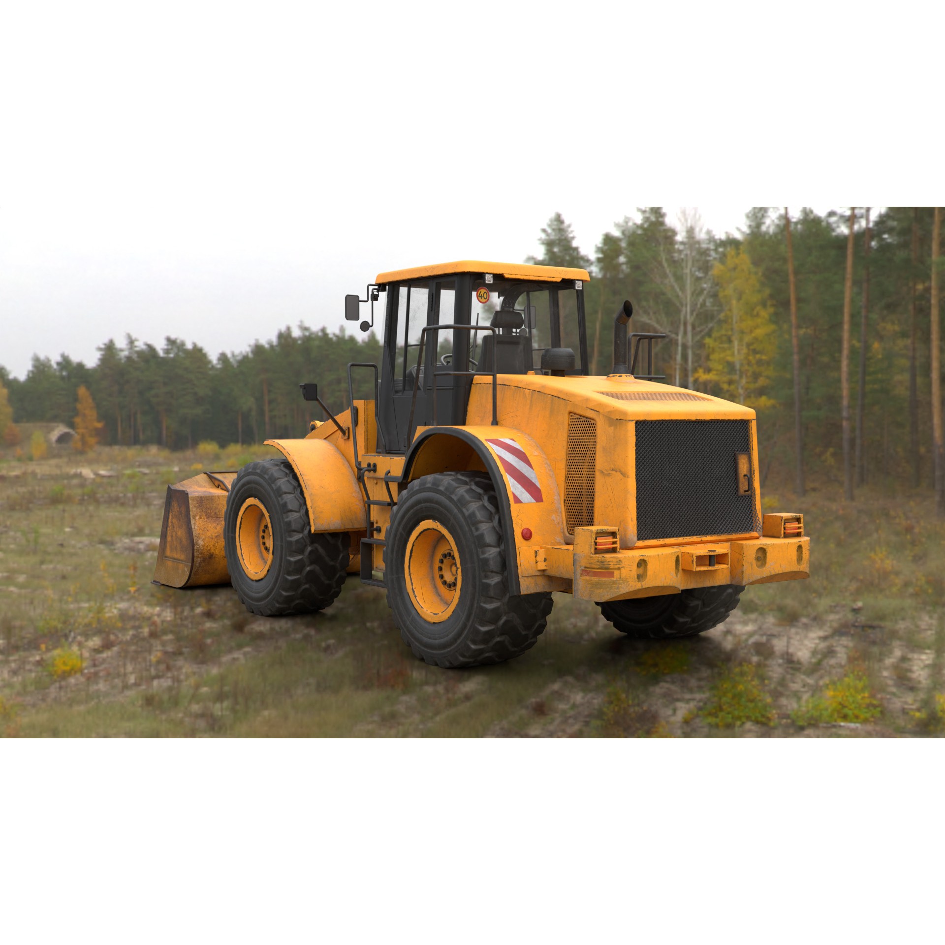 Wheel Loader - Game-Ready 3D Model - View 15