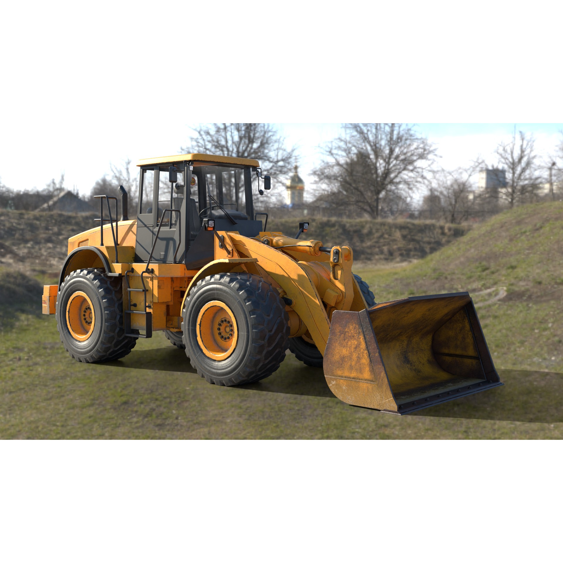 Wheel Loader - Game-Ready 3D Model - View 4