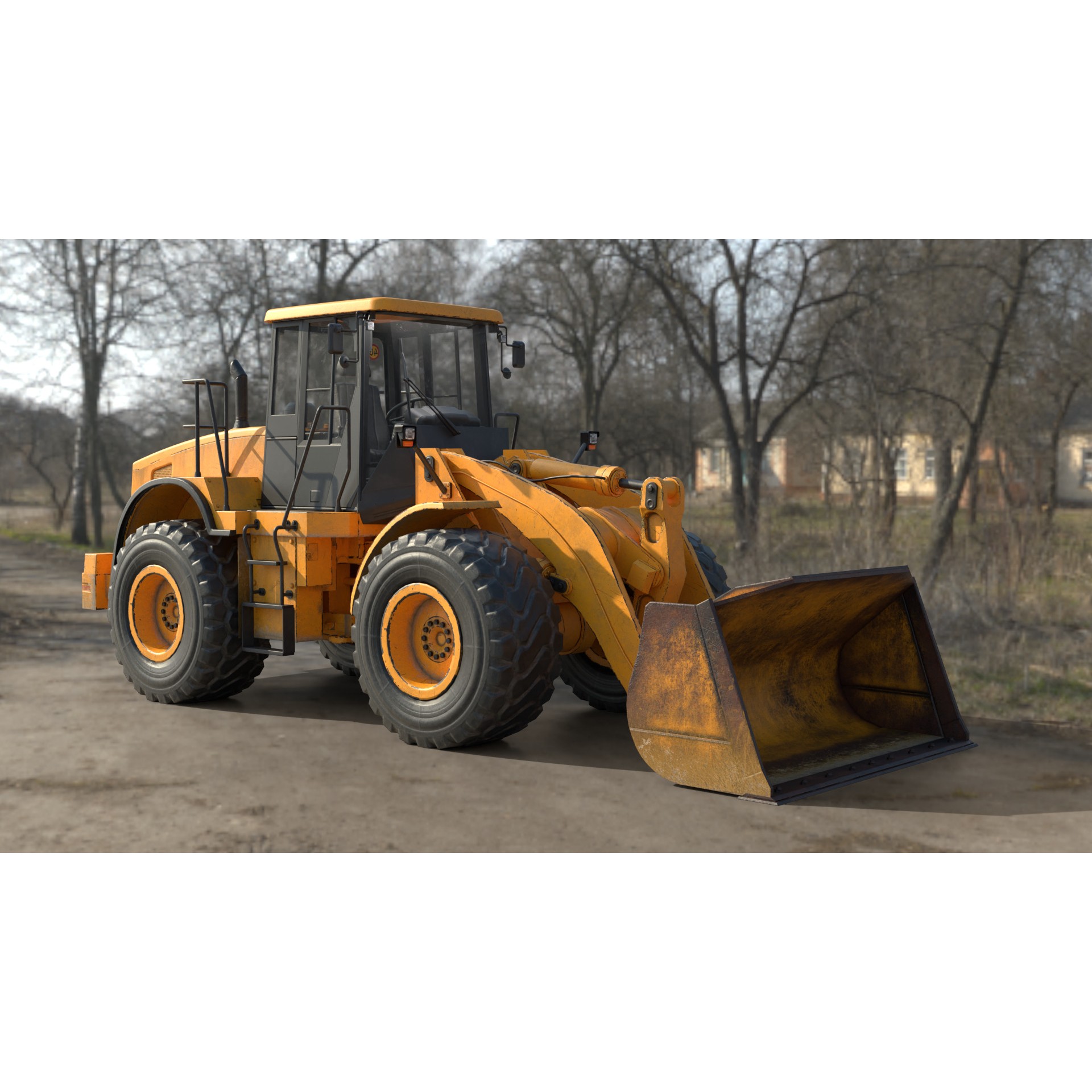 Wheel Loader - Game-Ready 3D Model - View 7