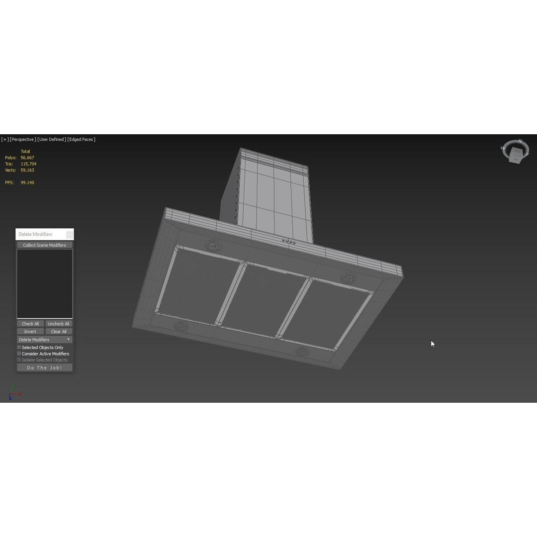 ILVE Island Range Hood 3D Model – High Poly Kitchen Asset, PBR, FBX - View 5