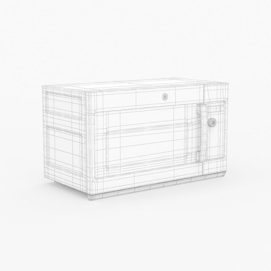 GE Profile Microwave Oven 3D Model – High Poly PBR Asset, FBX/OBJ