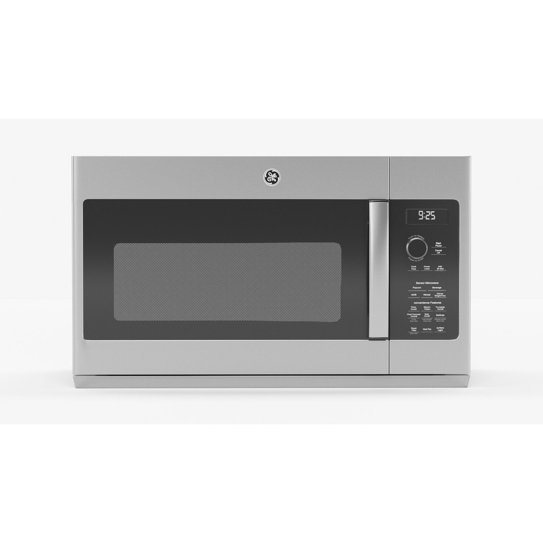 GE Profile Microwave Oven 3D Model – High Poly PBR Asset, FBX/OBJ - View 10