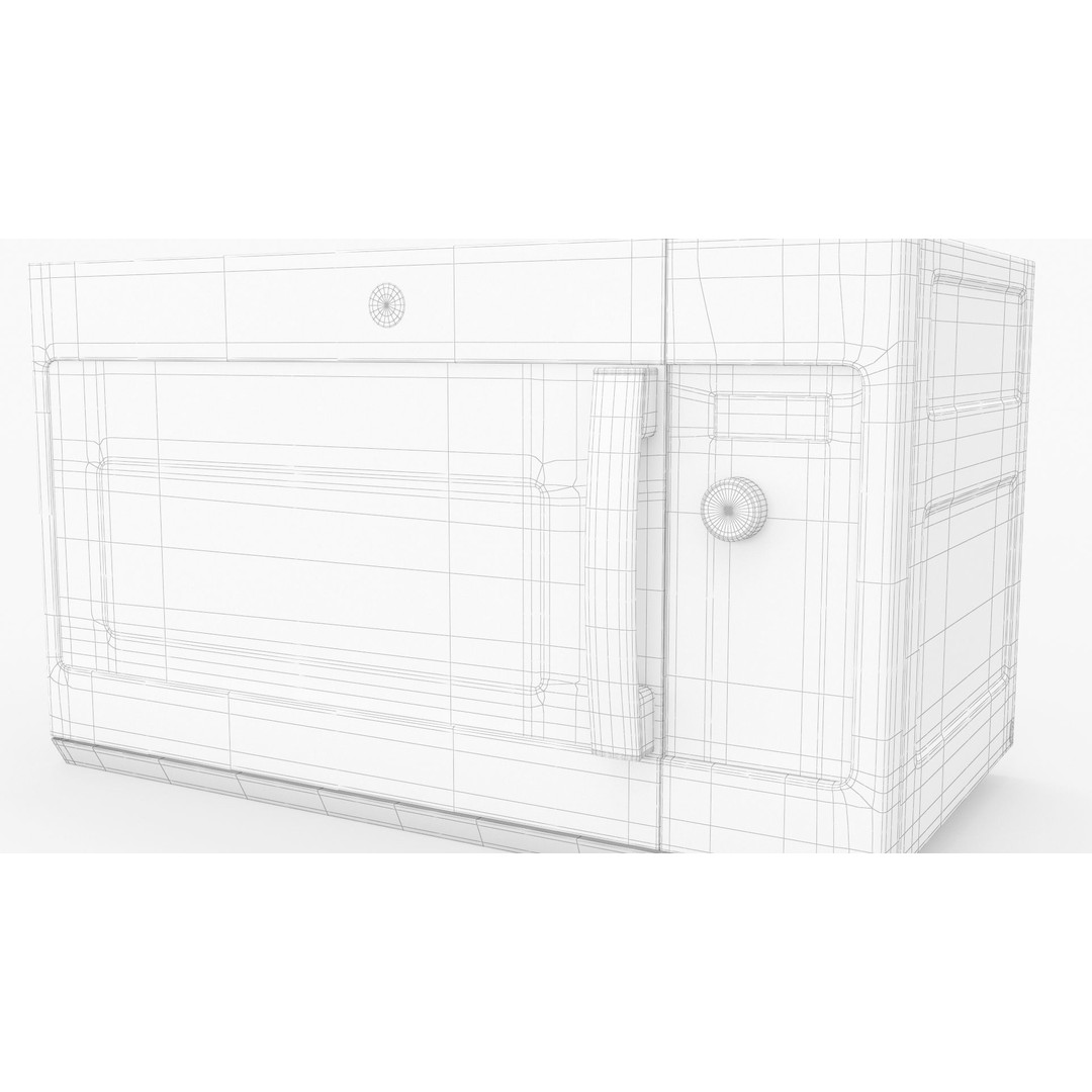 GE Profile Microwave Oven 3D Model – High Poly PBR Asset, FBX/OBJ - View 12