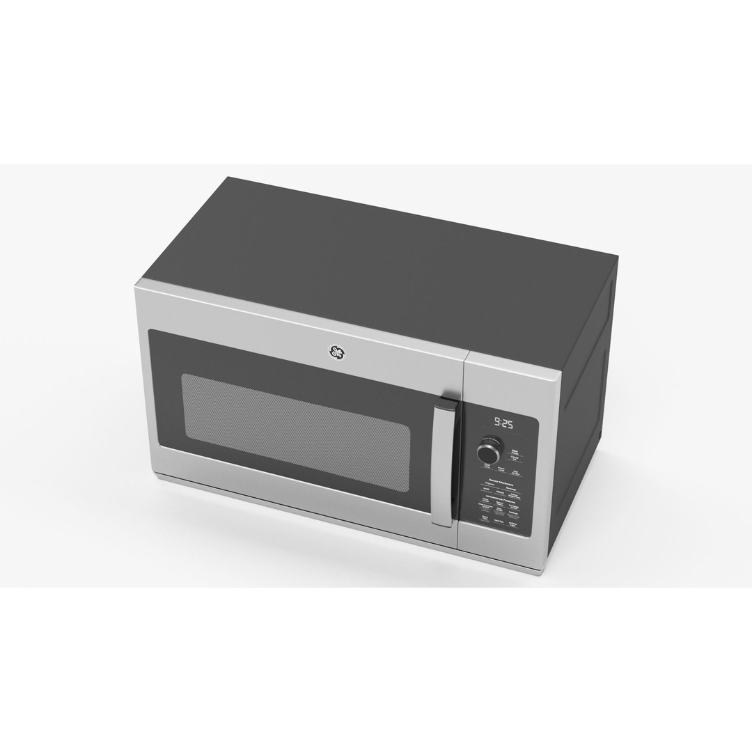 GE Profile Microwave Oven 3D Model – High Poly PBR Asset, FBX/OBJ - View 15