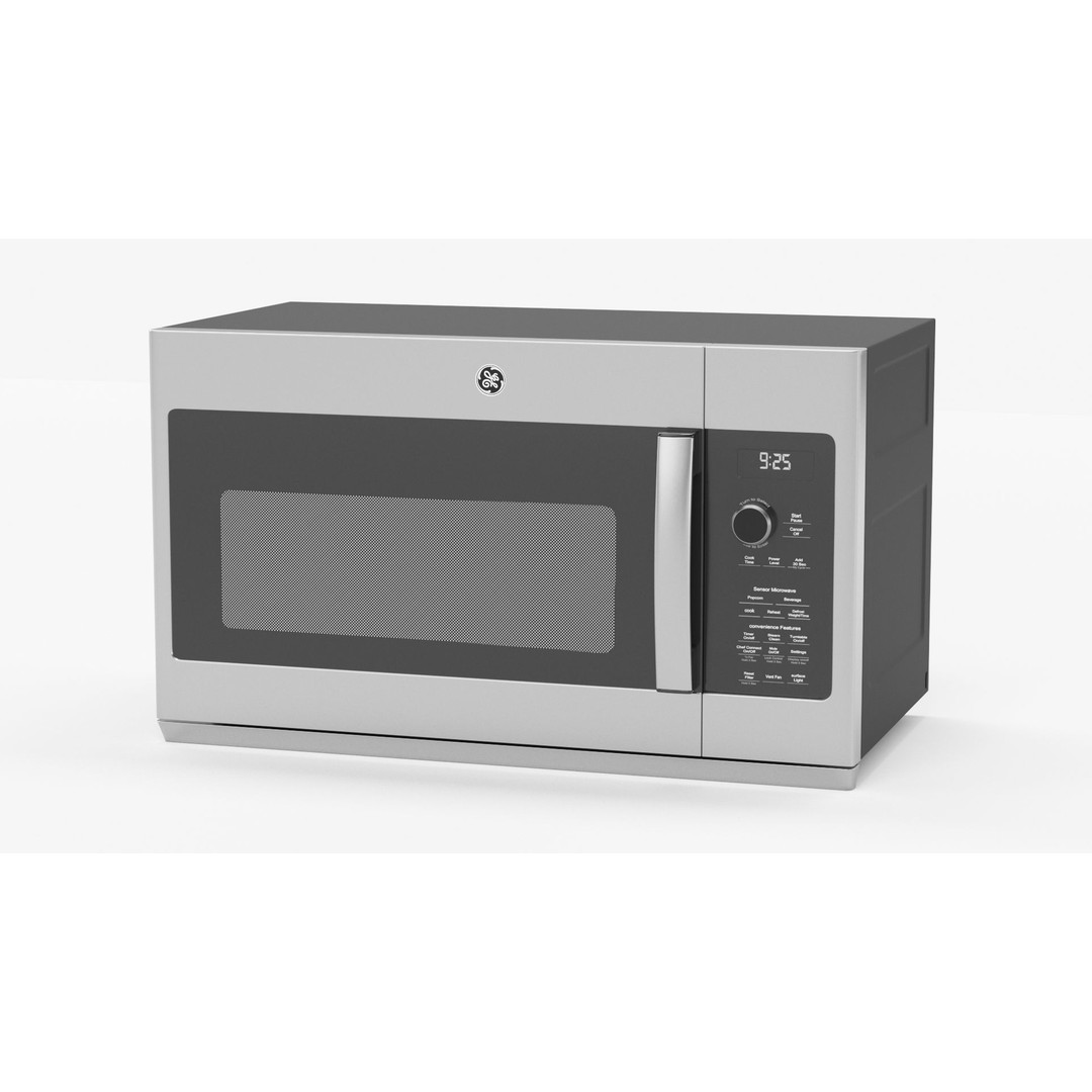GE Profile Microwave Oven 3D Model – High Poly PBR Asset, FBX/OBJ - View 16