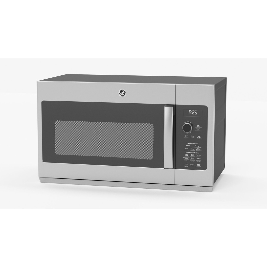 GE Profile Microwave Oven 3D Model – High Poly PBR Asset, FBX/OBJ - View 17