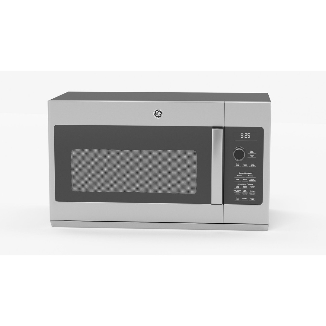 GE Profile Microwave Oven 3D Model – High Poly PBR Asset, FBX/OBJ - View 18