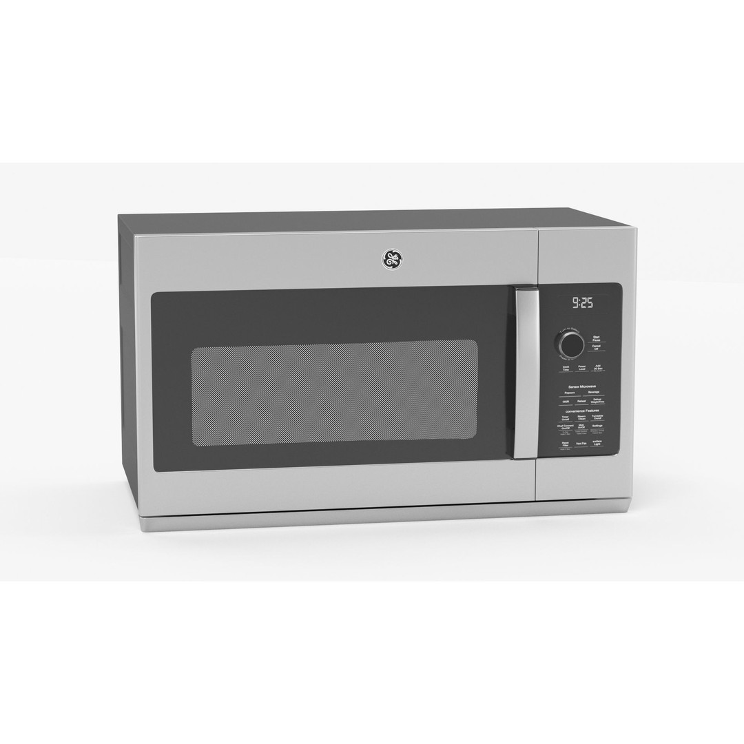GE Profile Microwave Oven 3D Model – High Poly PBR Asset, FBX/OBJ - View 19