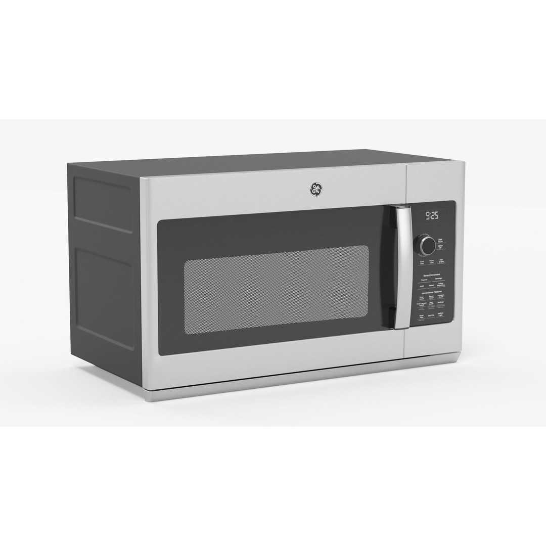 GE Profile Microwave Oven 3D Model – High Poly PBR Asset, FBX/OBJ - View 20