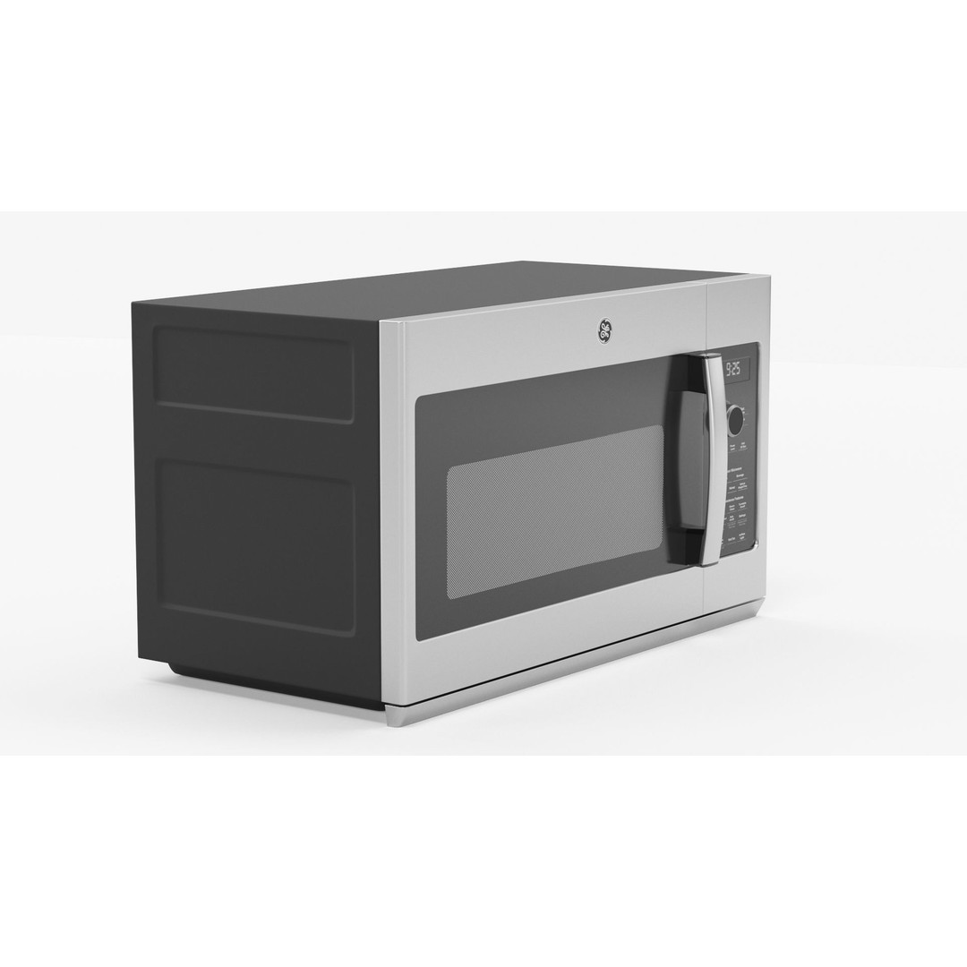 GE Profile Microwave Oven 3D Model – High Poly PBR Asset, FBX/OBJ - View 21