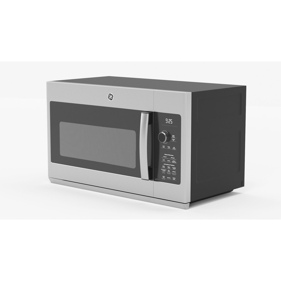 GE Profile Microwave Oven 3D Model – High Poly PBR Asset, FBX/OBJ - View 32