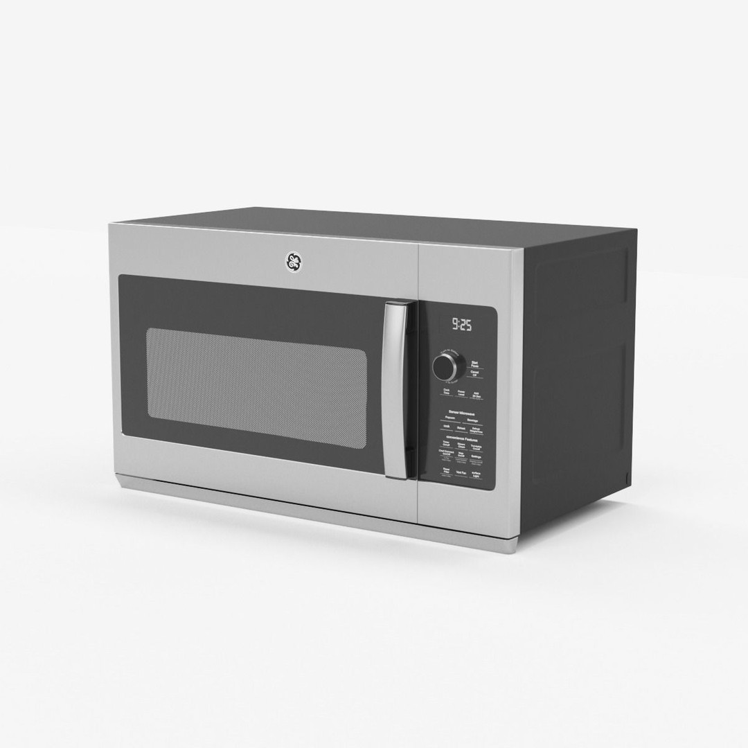 GE Profile Microwave Oven 3D Model – High Poly PBR Asset, FBX/OBJ - View 34