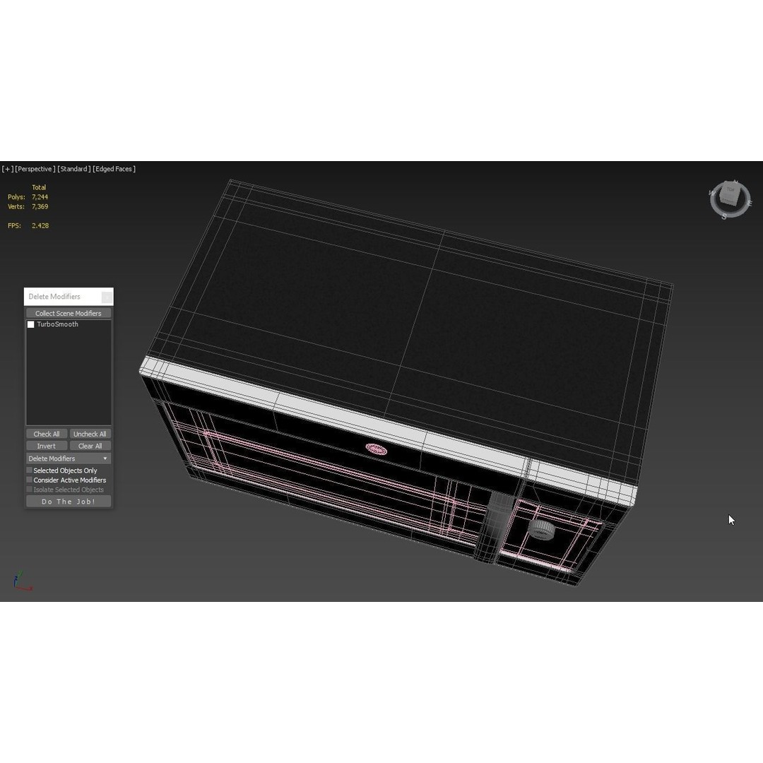 GE Profile Microwave Oven 3D Model – High Poly PBR Asset, FBX/OBJ - View 8