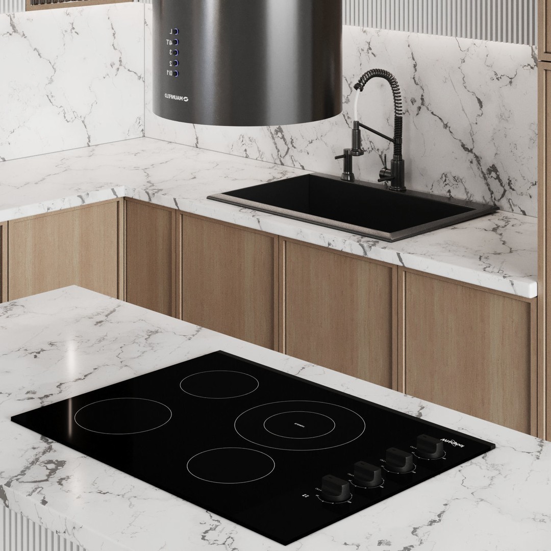 Modern Kitchen 3D Model – High Poly Interior Design Asset, FBX, OBJ - View 5