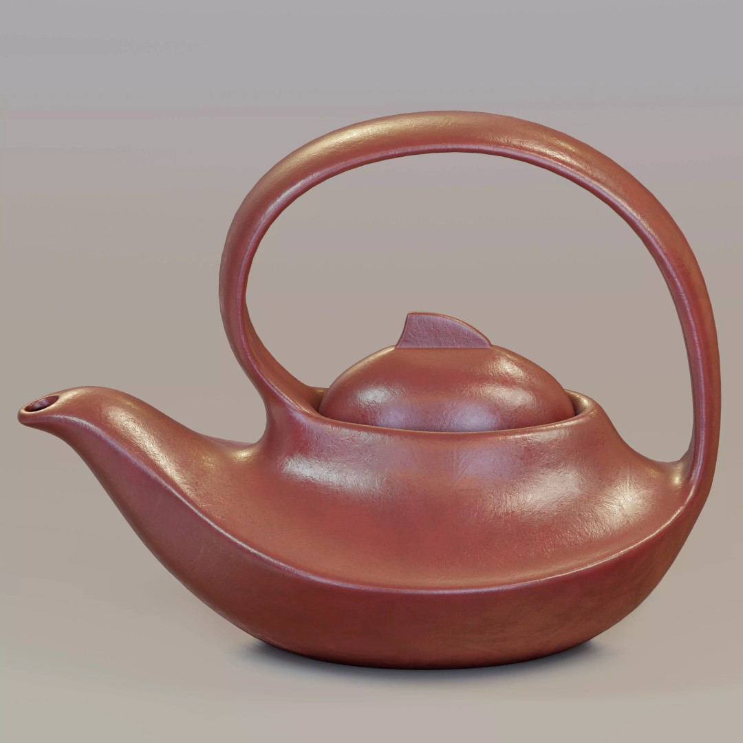 Chinese Teapot 3D Model – High Poly PBR Kitchenware, Blender, FBX - View 2