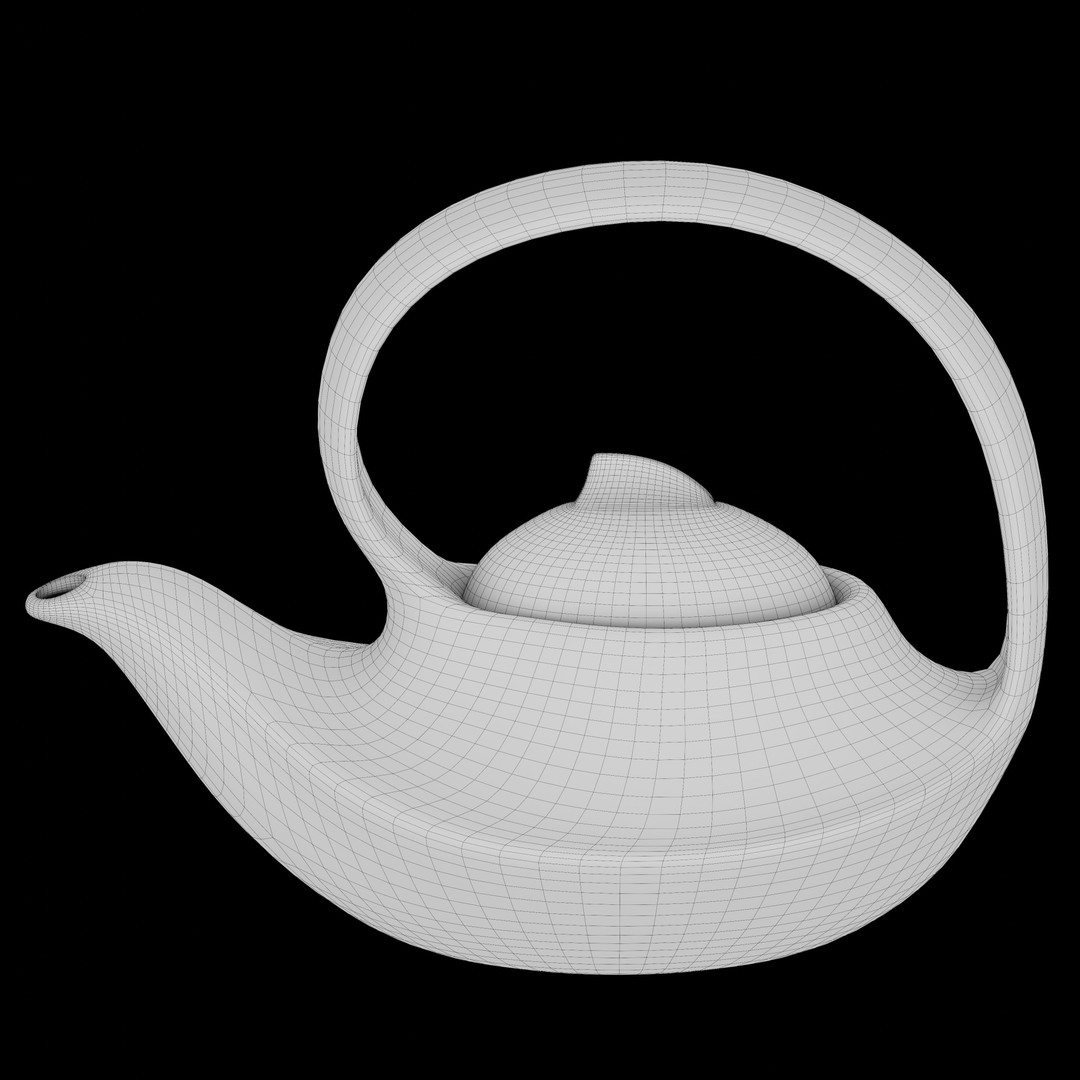 Chinese Teapot 3D Model – High Poly PBR Kitchenware, Blender, FBX - View 7