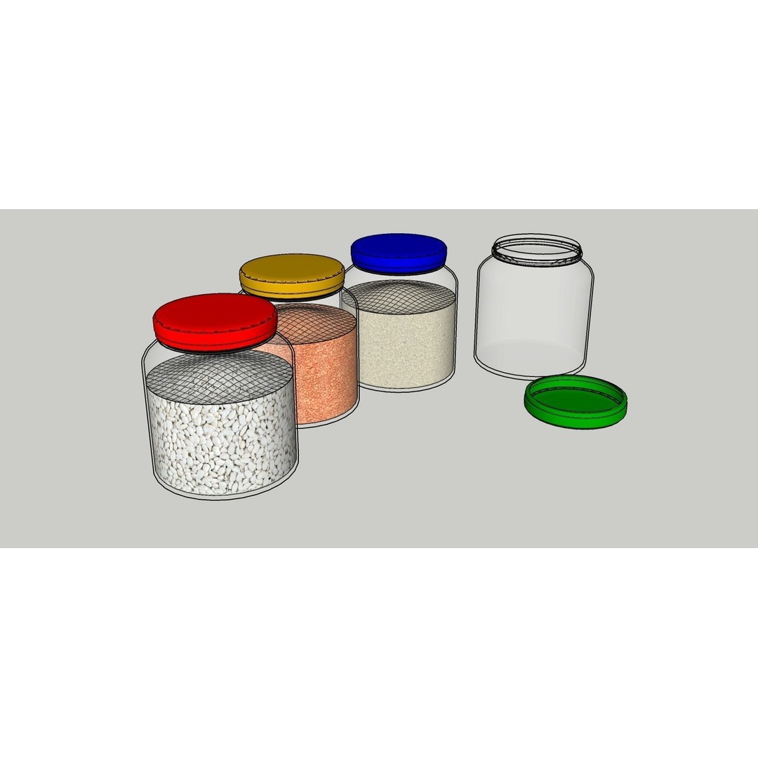Glass Bottle 3D Model – Low Poly Kitchenware Asset, FBX, OBJ - View 41