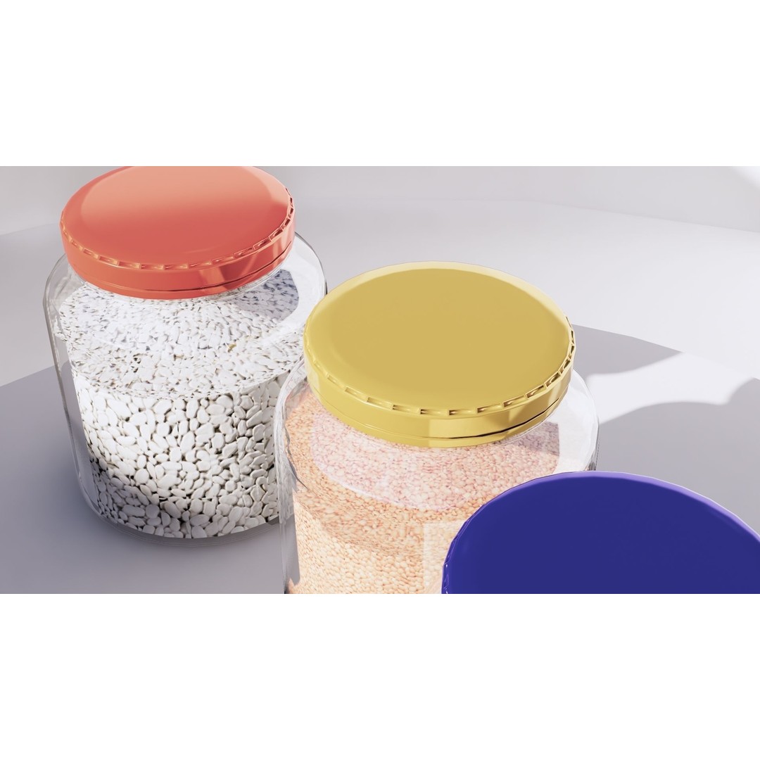 Glass Bottle 3D Model – Low Poly Kitchenware Asset, FBX, OBJ - View 42