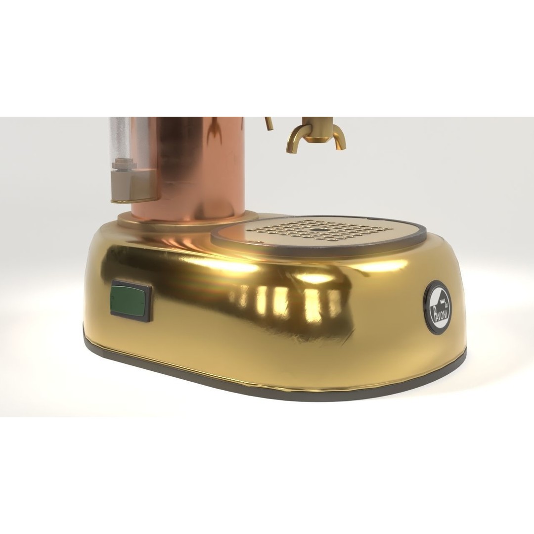 La Pavoni Espresso Coffee Machine 3D Model – Low Poly PBR Asset, FBX - View 11