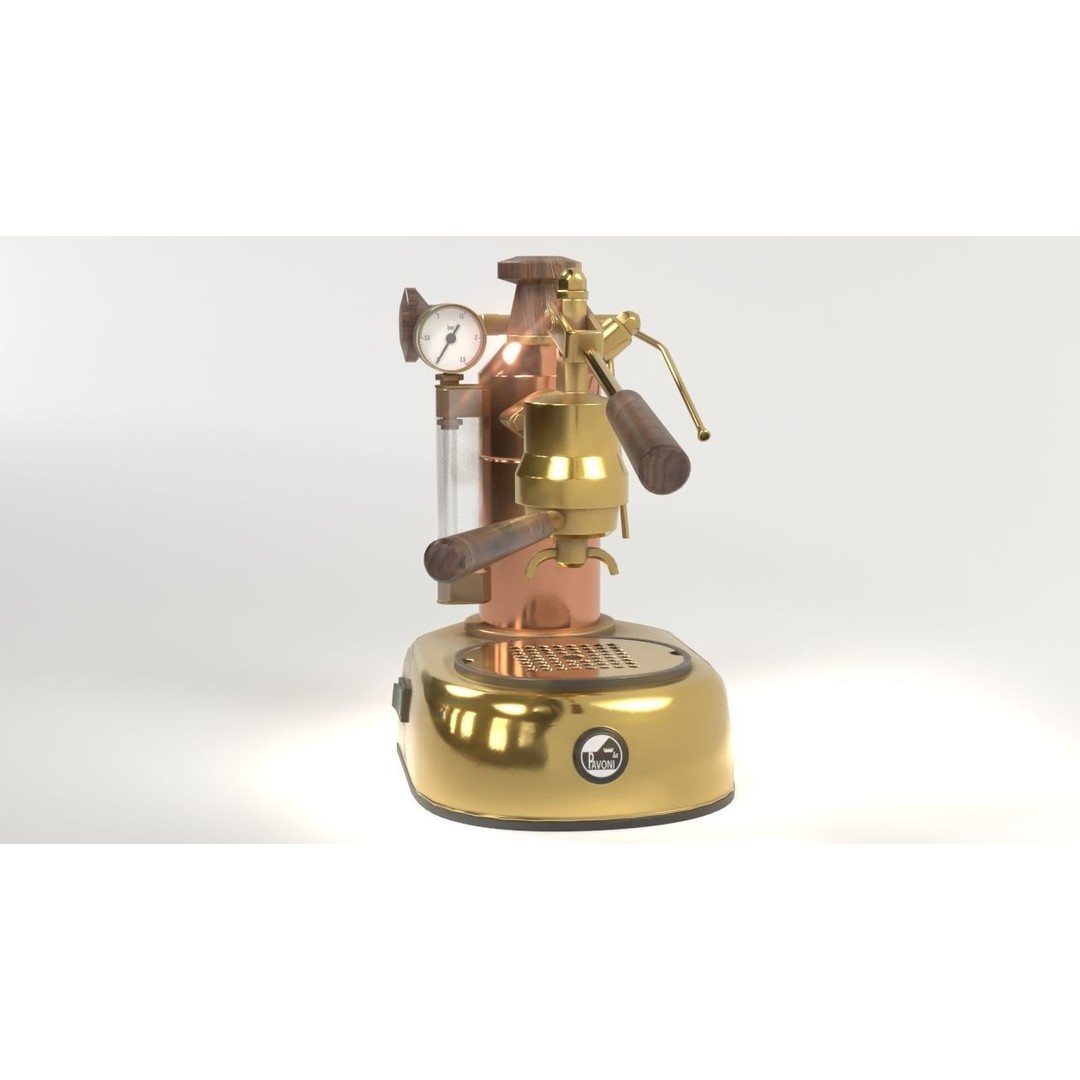La Pavoni Espresso Coffee Machine 3D Model – Low Poly PBR Asset, FBX - View 13