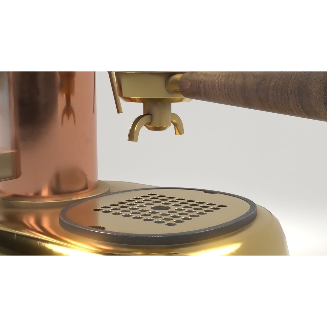 La Pavoni Espresso Coffee Machine 3D Model – Low Poly PBR Asset, FBX - View 19