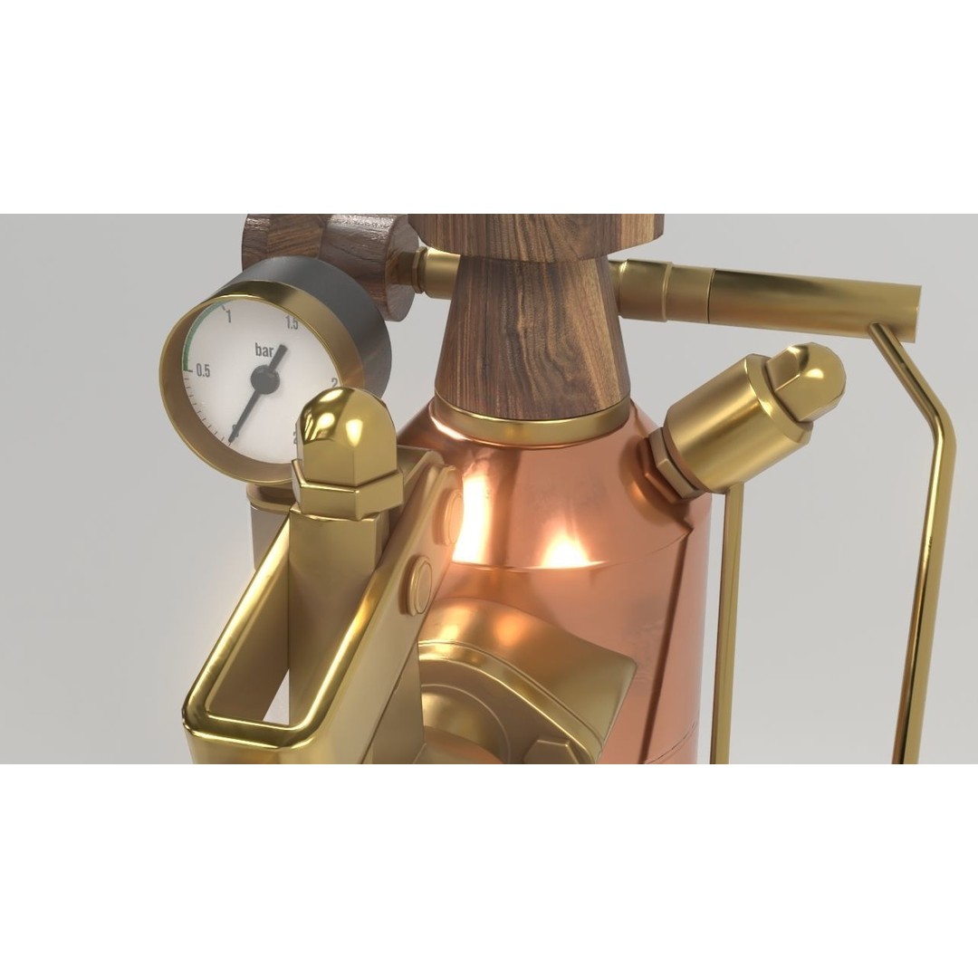 La Pavoni Espresso Coffee Machine 3D Model – Low Poly PBR Asset, FBX - View 21