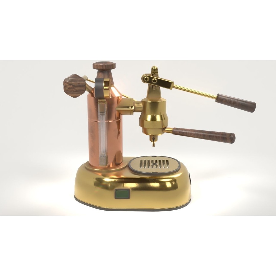 La Pavoni Espresso Coffee Machine 3D Model – Low Poly PBR Asset, FBX - View 3