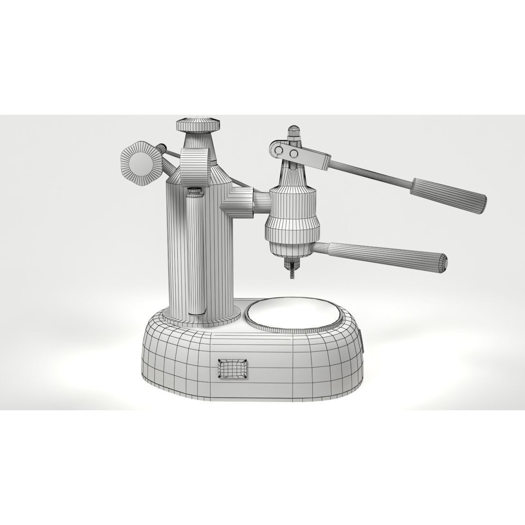 La Pavoni Espresso Coffee Machine 3D Model – Low Poly PBR Asset, FBX - View 4