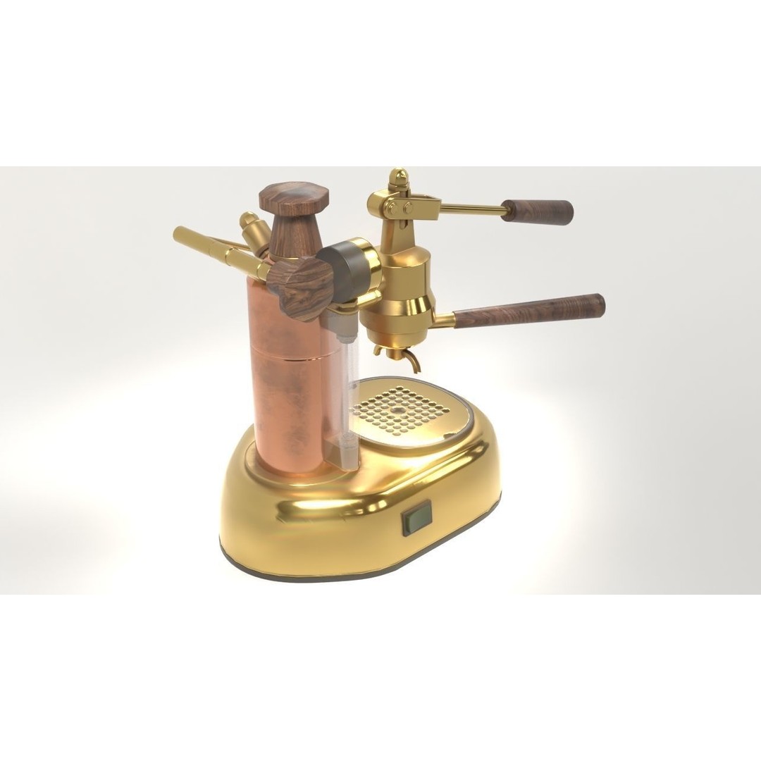 La Pavoni Espresso Coffee Machine 3D Model – Low Poly PBR Asset, FBX - View 5