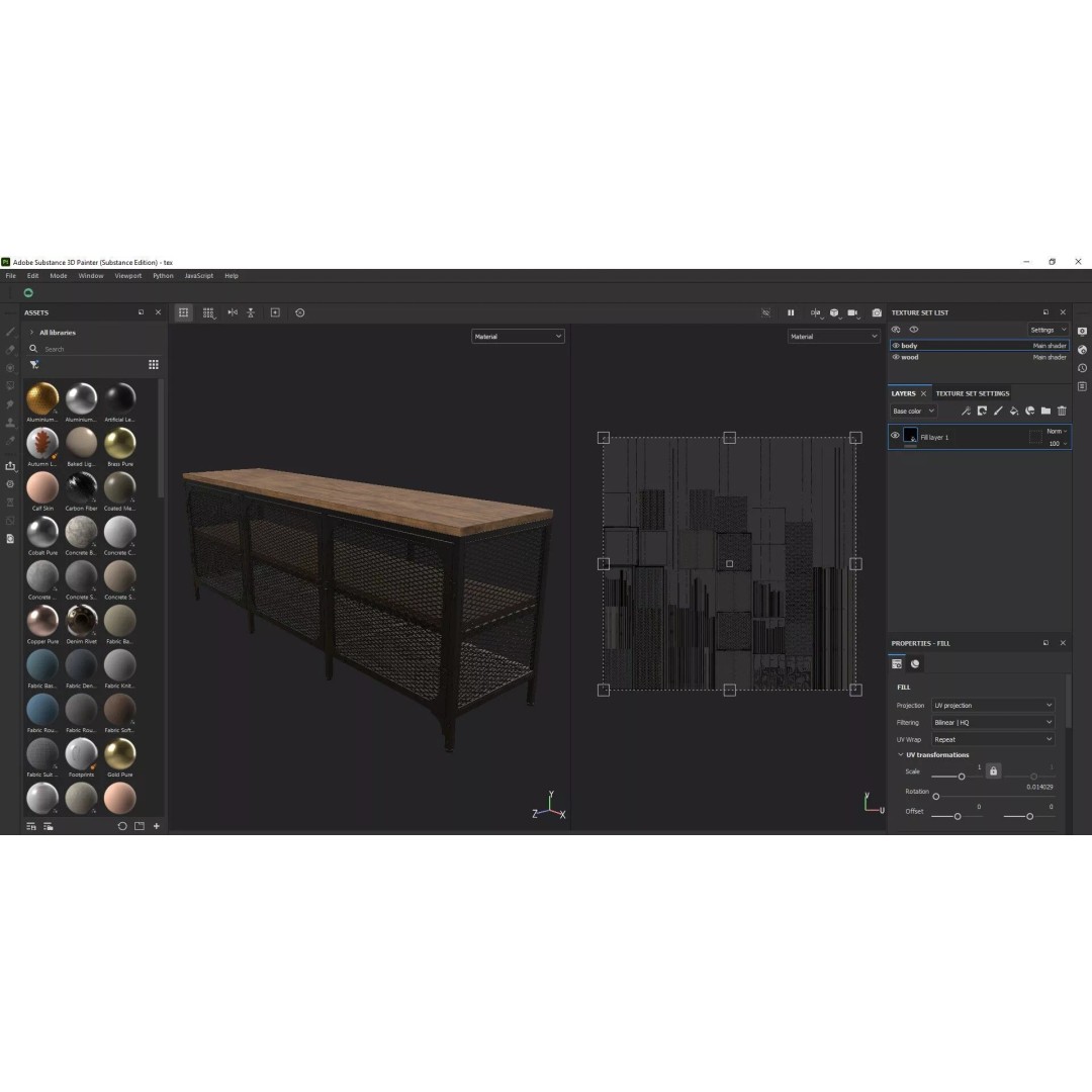 TV Cabinet 3D Model – Modern Furniture Set with PBR Textures - View 10