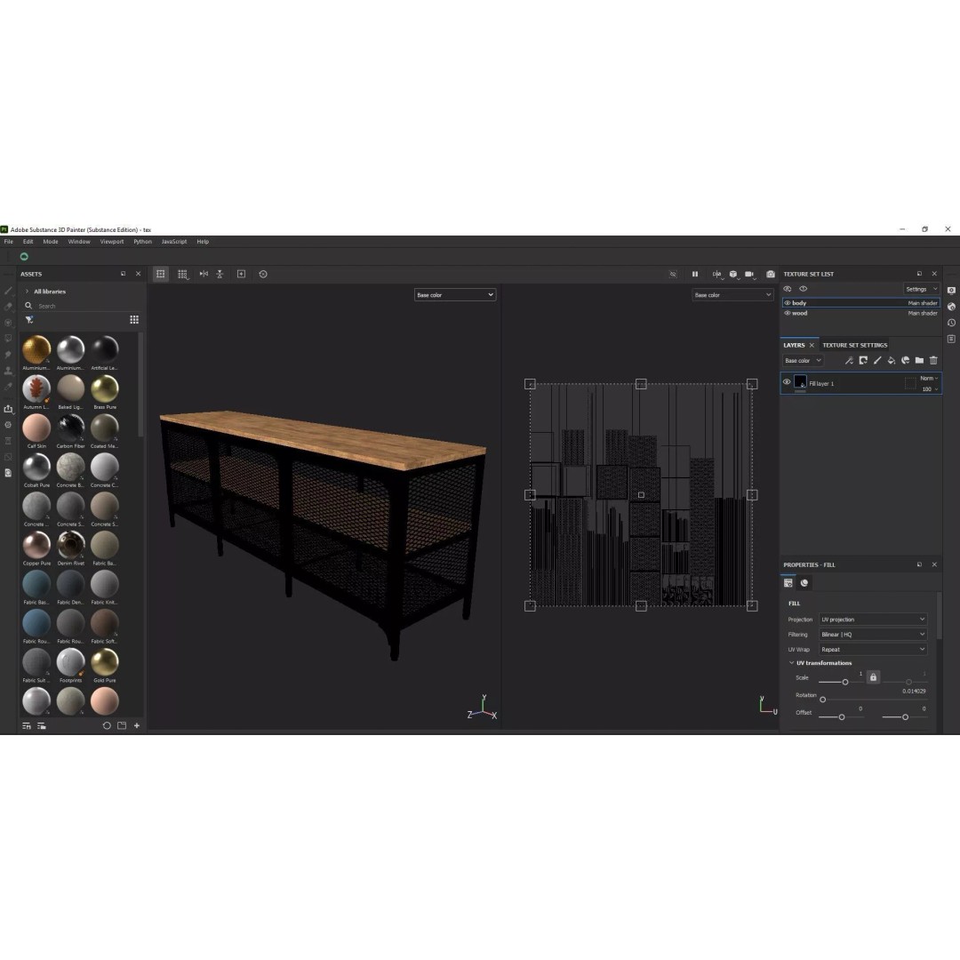 TV Cabinet 3D Model – Modern Furniture Set with PBR Textures - View 11
