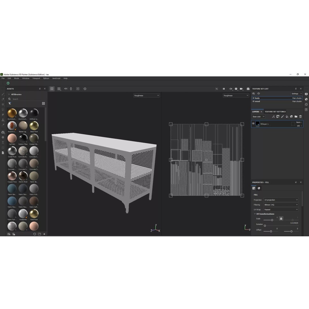 TV Cabinet 3D Model – Modern Furniture Set with PBR Textures - View 12