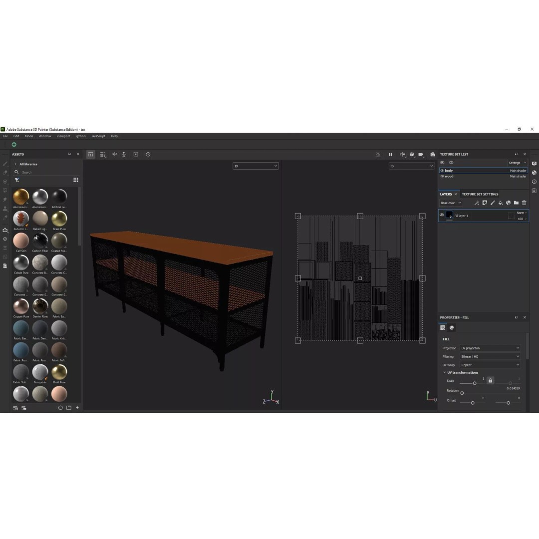 TV Cabinet 3D Model – Modern Furniture Set with PBR Textures - View 14