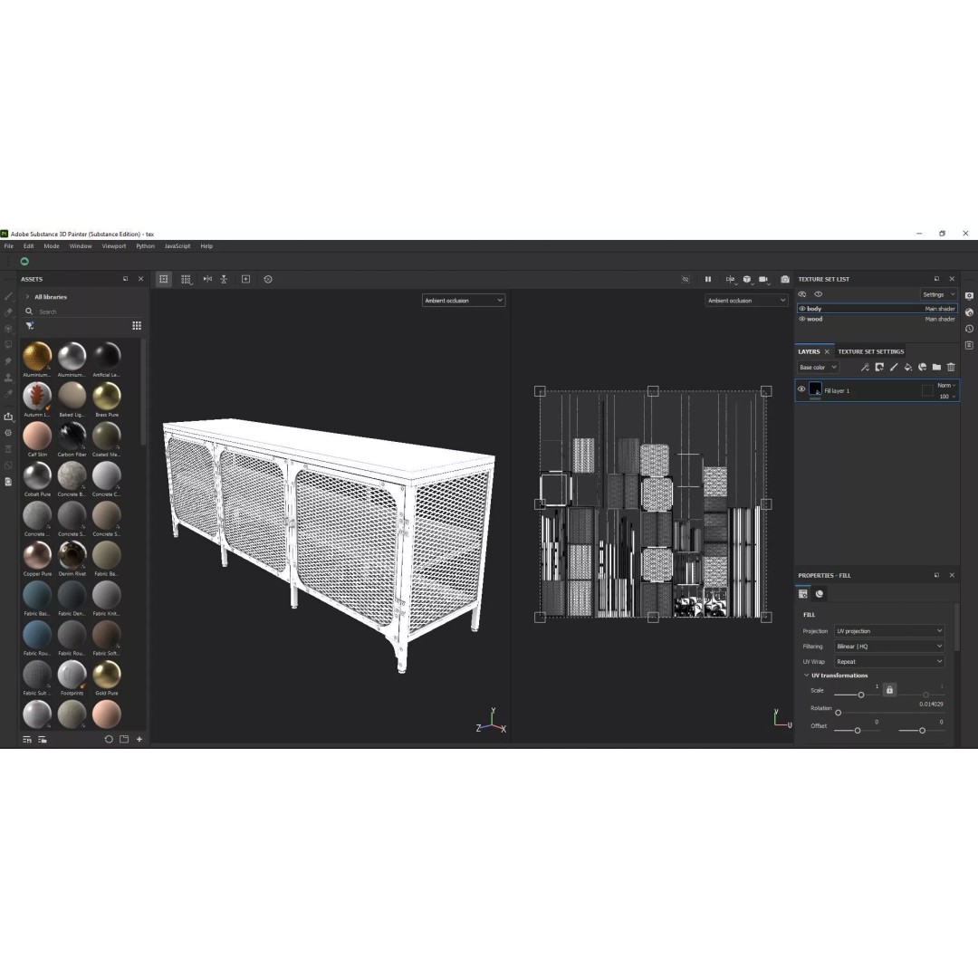 TV Cabinet 3D Model – Modern Furniture Set with PBR Textures - View 15