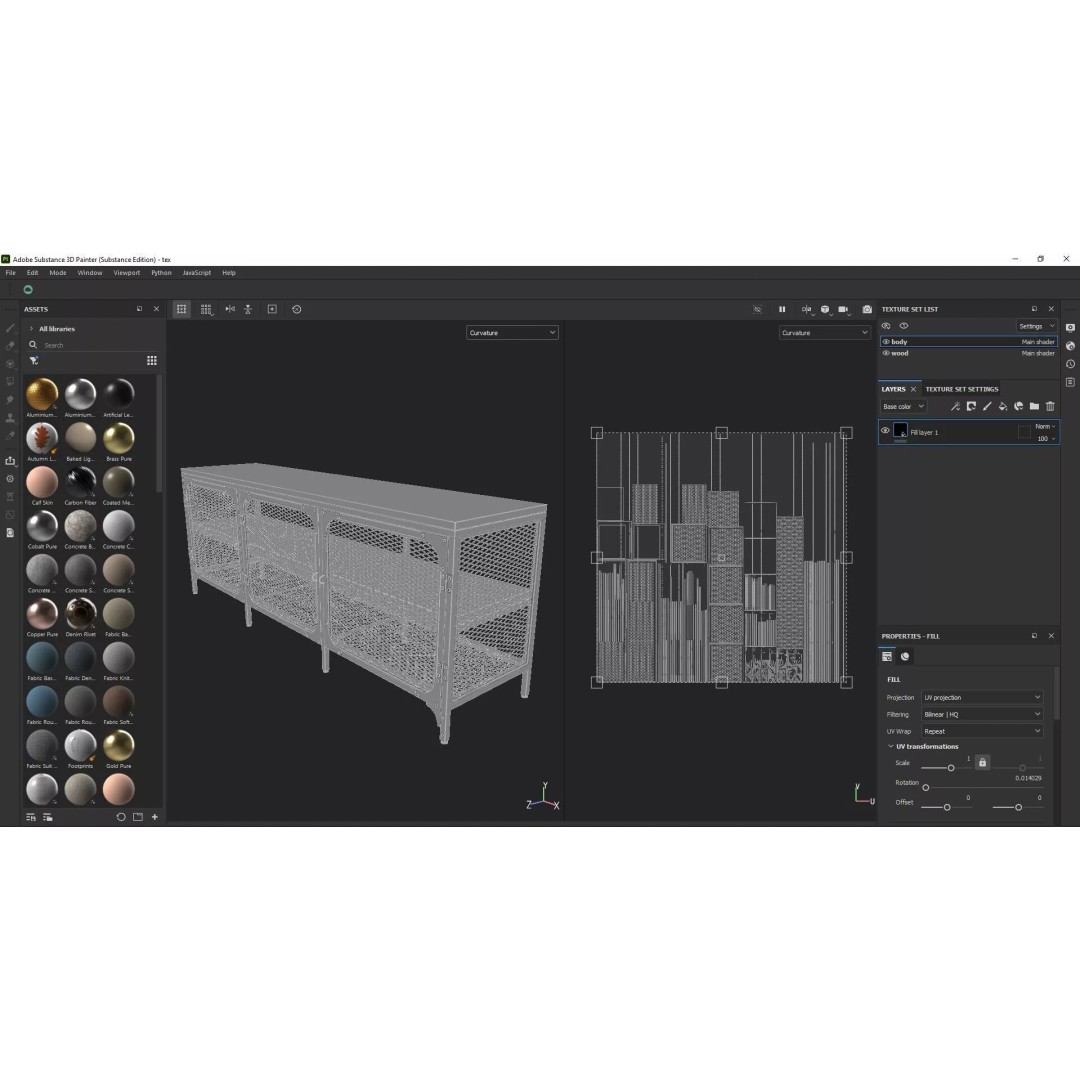 TV Cabinet 3D Model – Modern Furniture Set with PBR Textures - View 16